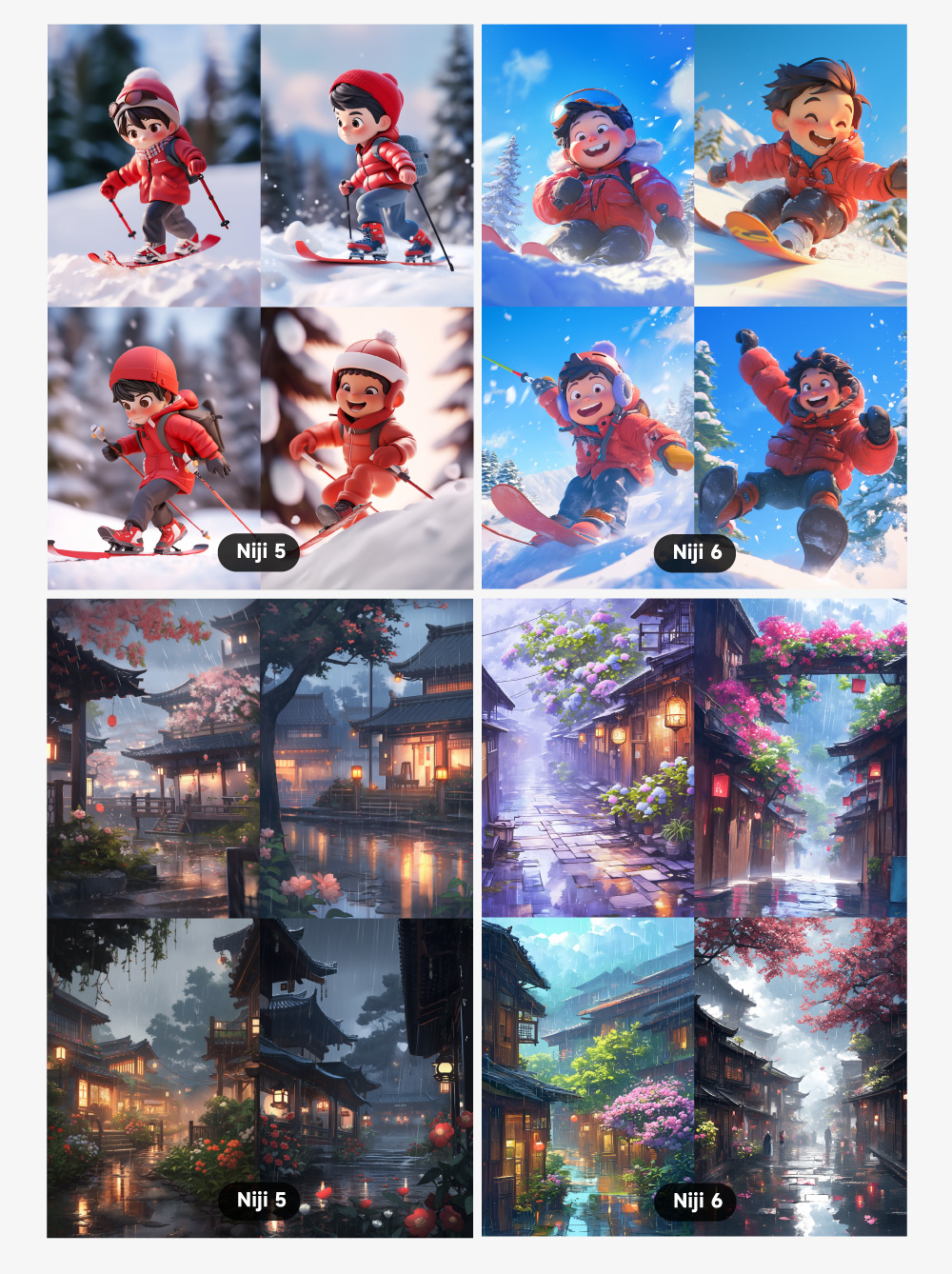 Midjourney Niji 6 重磅更新!风格全面升级,支持文本生成!